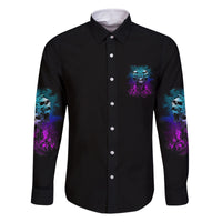 One Day Let My Demons Out To Play Family Matching Off Shoulder Long Sleeve Dress and Hawaiian Shirt - Wonder Print Shop