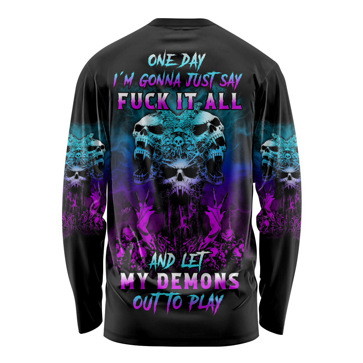 One Day Let My Demons Out To Play Long Sleeve Shirt - Wonder Print Shop