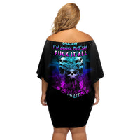 One Day Let My Demons Out To Play Off Shoulder Short Dress - Wonder Print Shop