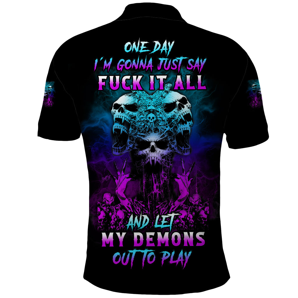 One Day Let My Demons Out To Play Polo Shirt - Wonder Print Shop