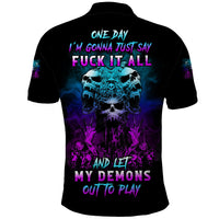 One Day Let My Demons Out To Play Polo Shirt - Wonder Print Shop