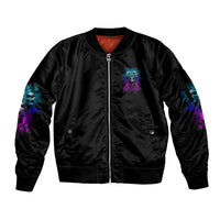One Day Let My Demons Out To Play Sleeve Zip Bomber Jacket - Wonder Print Shop