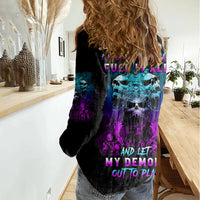 One Day Let My Demons Out To Play Women Casual Shirt - Wonder Print Shop