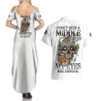 I Don't Need A Middle Skull Couples Matching Summer Maxi Dress and Hawaiian Shirt - Wonder Print Shop