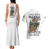 I Don't Need A Middle Skull Couples Matching Tank Maxi Dress and Hawaiian Shirt - Wonder Print Shop