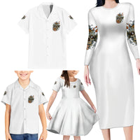 I Don't Need A Middle Skull Family Matching Long Sleeve Bodycon Dress and Hawaiian Shirt - Wonder Print Shop