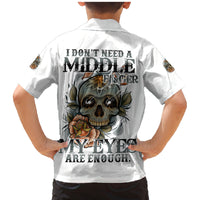 I Don't Need A Middle Skull Family Matching Mermaid Dress and Hawaiian Shirt - Wonder Print Shop