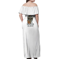 I Don't Need A Middle Skull Family Matching Off Shoulder Maxi Dress and Hawaiian Shirt - Wonder Print Shop