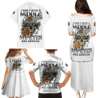 I Don't Need A Middle Skull Family Matching Puletasi Dress and Hawaiian Shirt - Wonder Print Shop