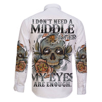 I Don't Need A Middle Skull Family Matching Short Sleeve Bodycon Dress and Hawaiian Shirt - Wonder Print Shop