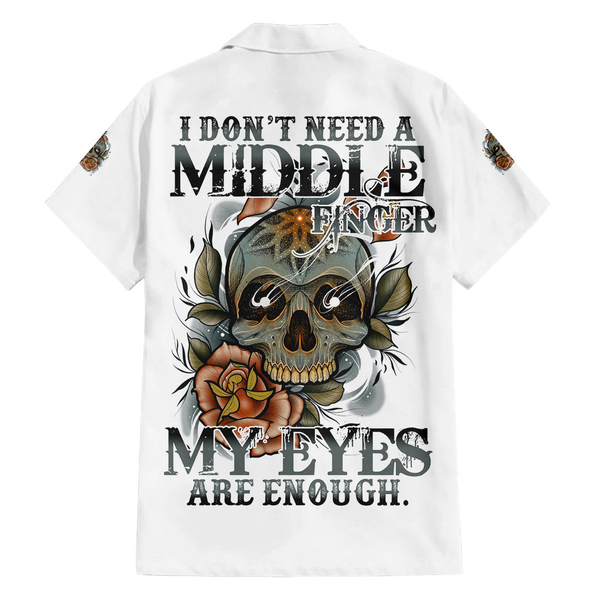 I Don't Need A Middle Skull Family Matching Summer Maxi Dress and Hawaiian Shirt - Wonder Print Shop