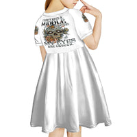 I Don't Need A Middle Skull Kid Short Sleeve Dress - Wonder Print Shop