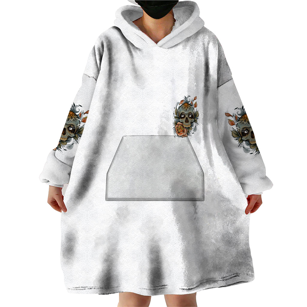 I Don't Need A Middle Skull Wearable Blanket Hoodie - Wonder Print Shop
