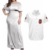 Judge Me When Wolf Couples Matching Off Shoulder Maxi Dress and Hawaiian Shirt - Wonder Print Shop