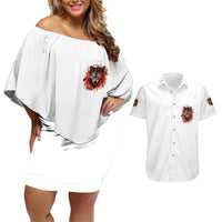 Judge Me When Wolf Couples Matching Off Shoulder Short Dress and Hawaiian Shirt - Wonder Print Shop