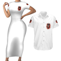 Judge Me When Wolf Couples Matching Short Sleeve Bodycon Dress and Hawaiian Shirt - Wonder Print Shop