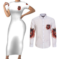 Judge Me When Wolf Couples Matching Short Sleeve Bodycon Dress and Long Sleeve Button Shirt - Wonder Print Shop