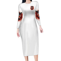 Judge Me When Wolf Family Matching Long Sleeve Bodycon Dress and Hawaiian Shirt - Wonder Print Shop