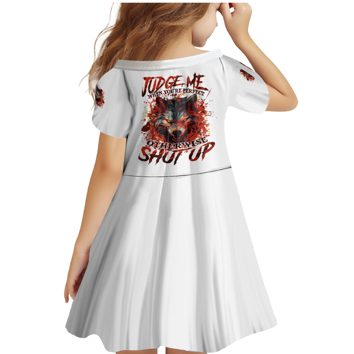 Judge Me When Wolf Family Matching Mermaid Dress and Hawaiian Shirt - Wonder Print Shop