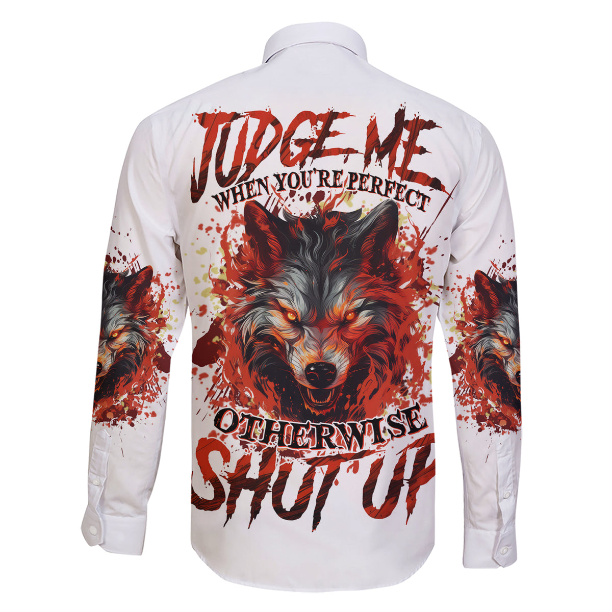 Judge Me When Wolf Family Matching Short Sleeve Bodycon Dress and Hawaiian Shirt - Wonder Print Shop