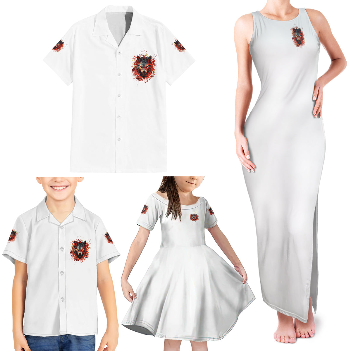 Judge Me When Wolf Family Matching Tank Maxi Dress and Hawaiian Shirt - Wonder Print Shop