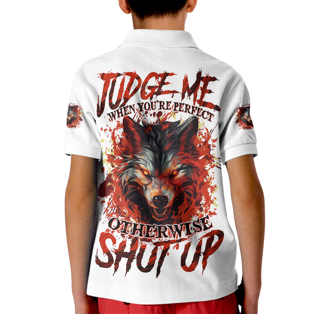 Judge Me When Wolf Kid Polo Shirt - Wonder Print Shop