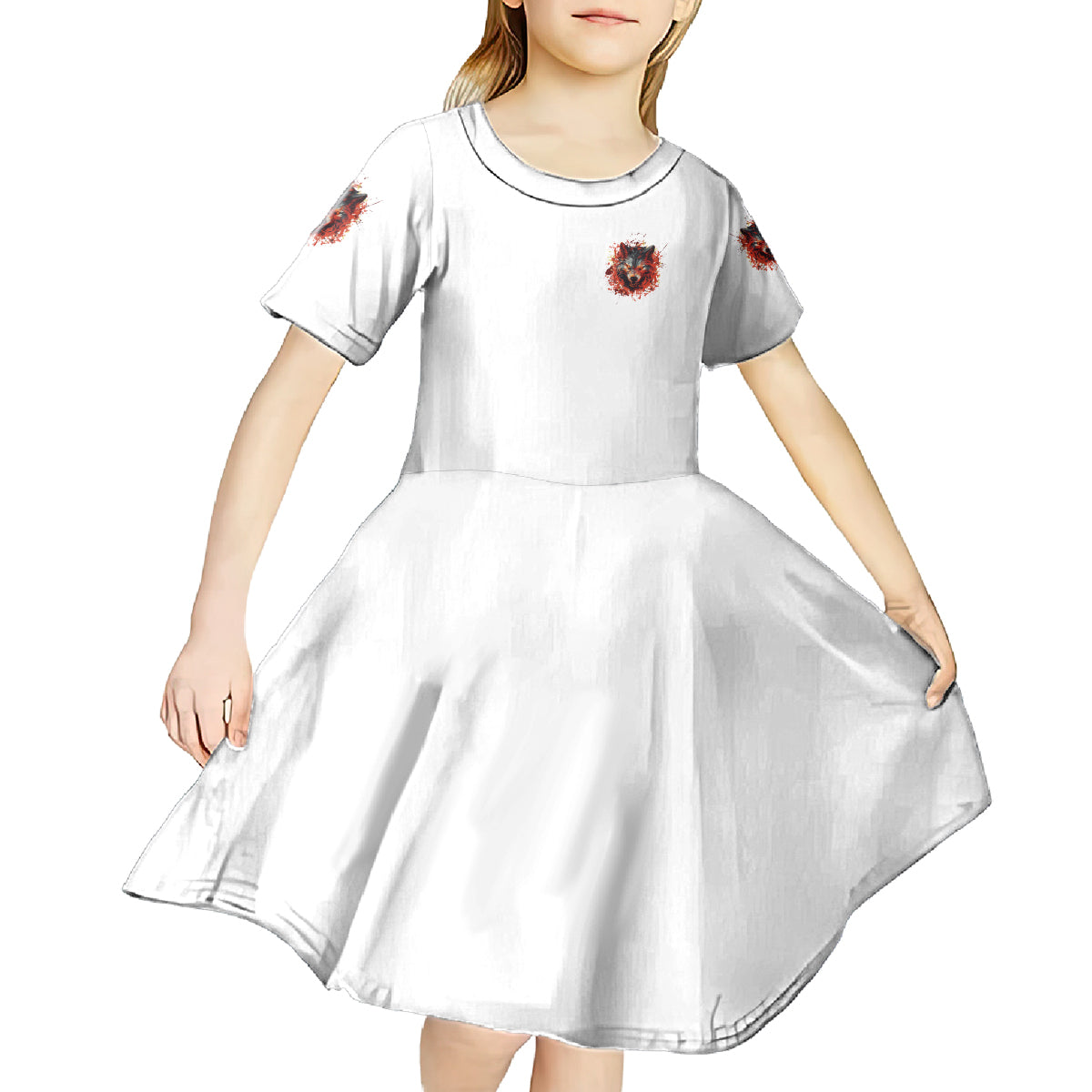 Judge Me When Wolf Kid Short Sleeve Dress - Wonder Print Shop