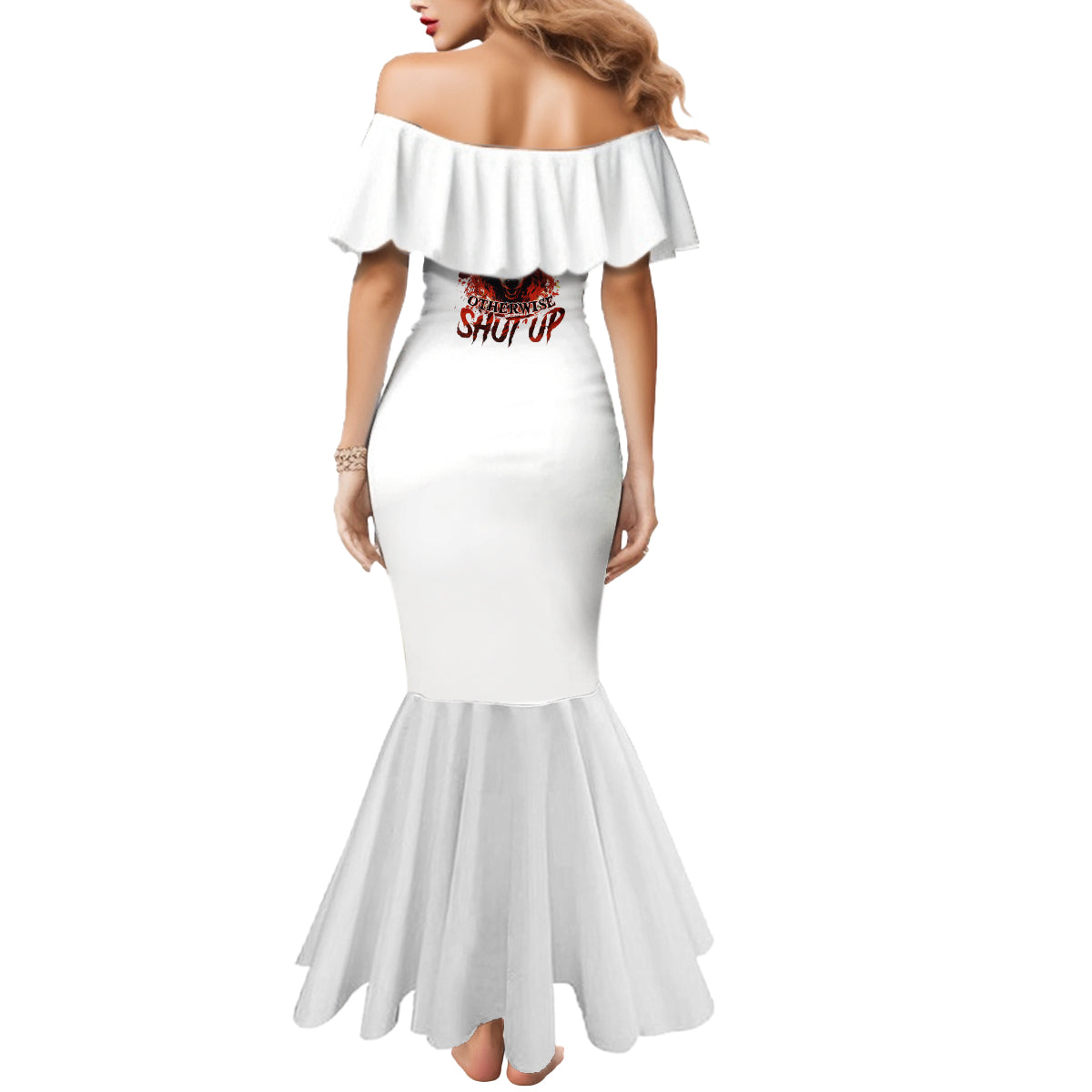 Judge Me When Wolf Mermaid Dress - Wonder Print Shop