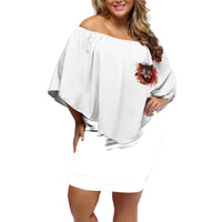 Judge Me When Wolf Off Shoulder Short Dress - Wonder Print Shop