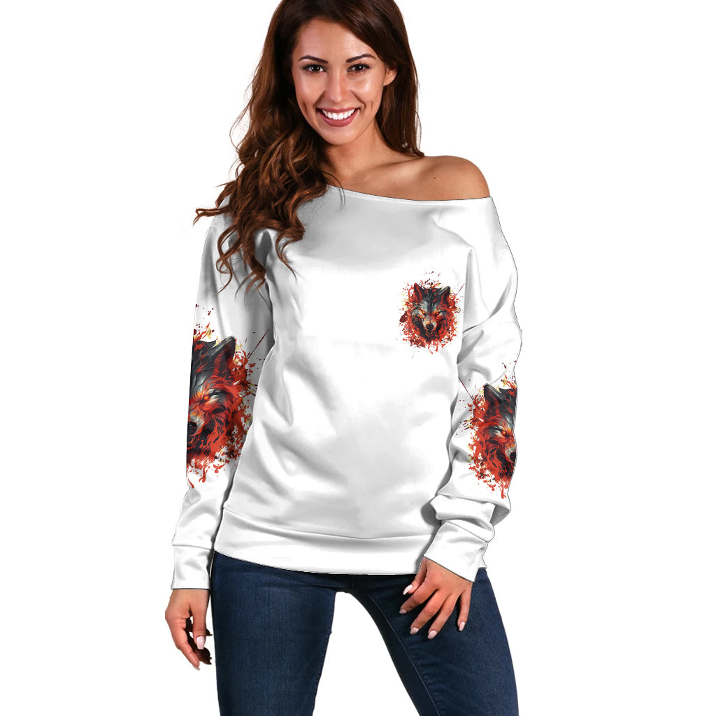 Judge Me When Wolf Off Shoulder Sweater - Wonder Print Shop
