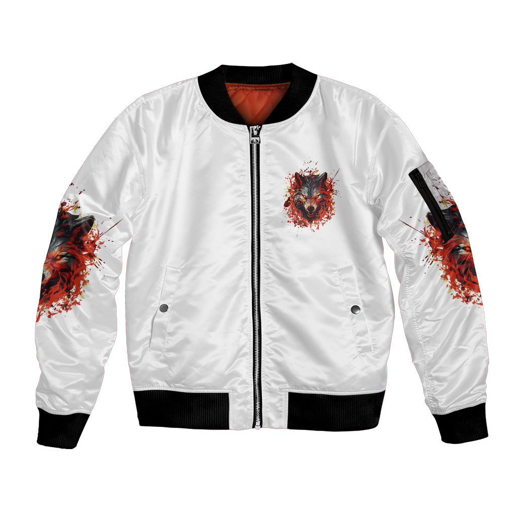 Judge Me When Wolf Sleeve Zip Bomber Jacket - Wonder Print Shop