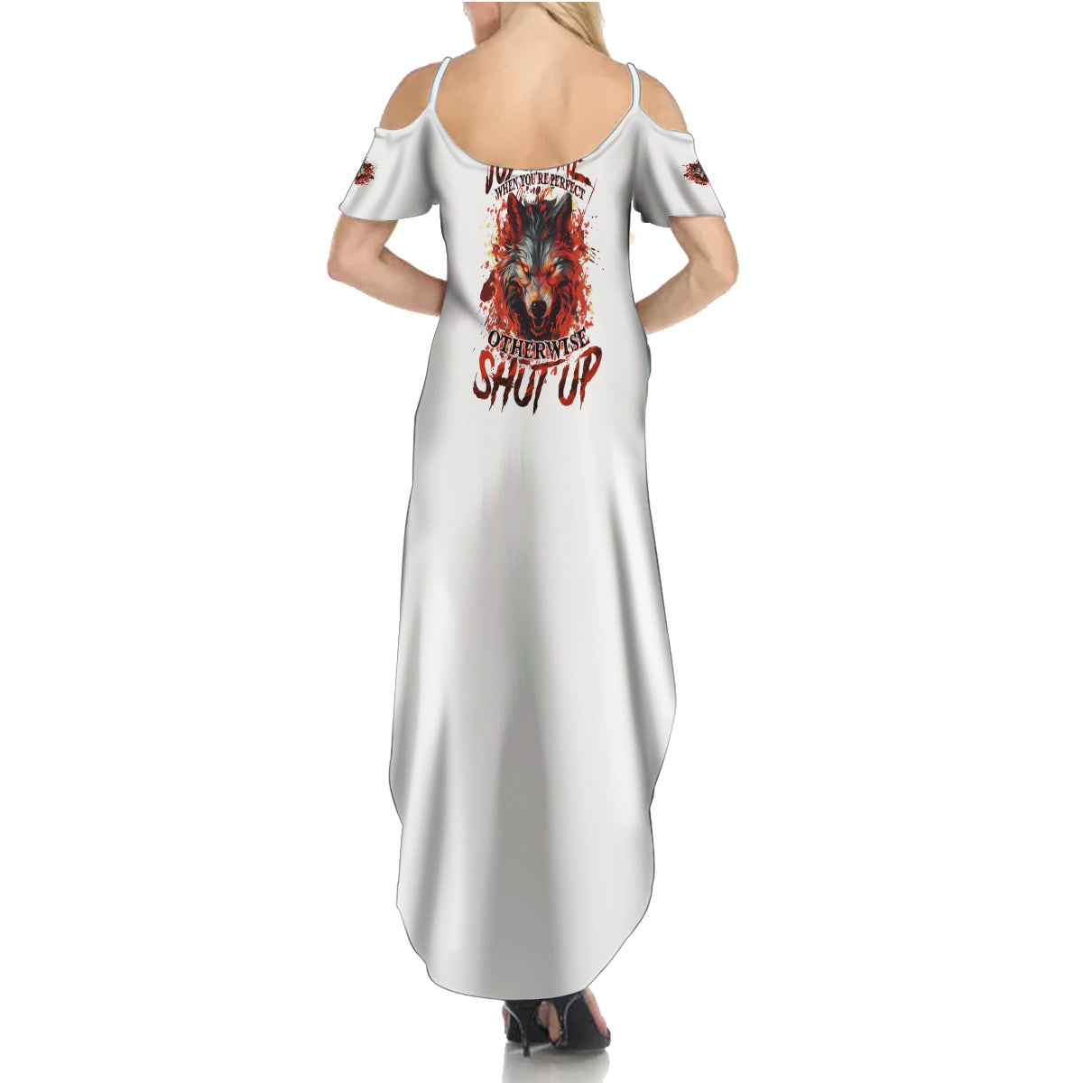 Judge Me When Wolf Summer Maxi Dress - Wonder Print Shop