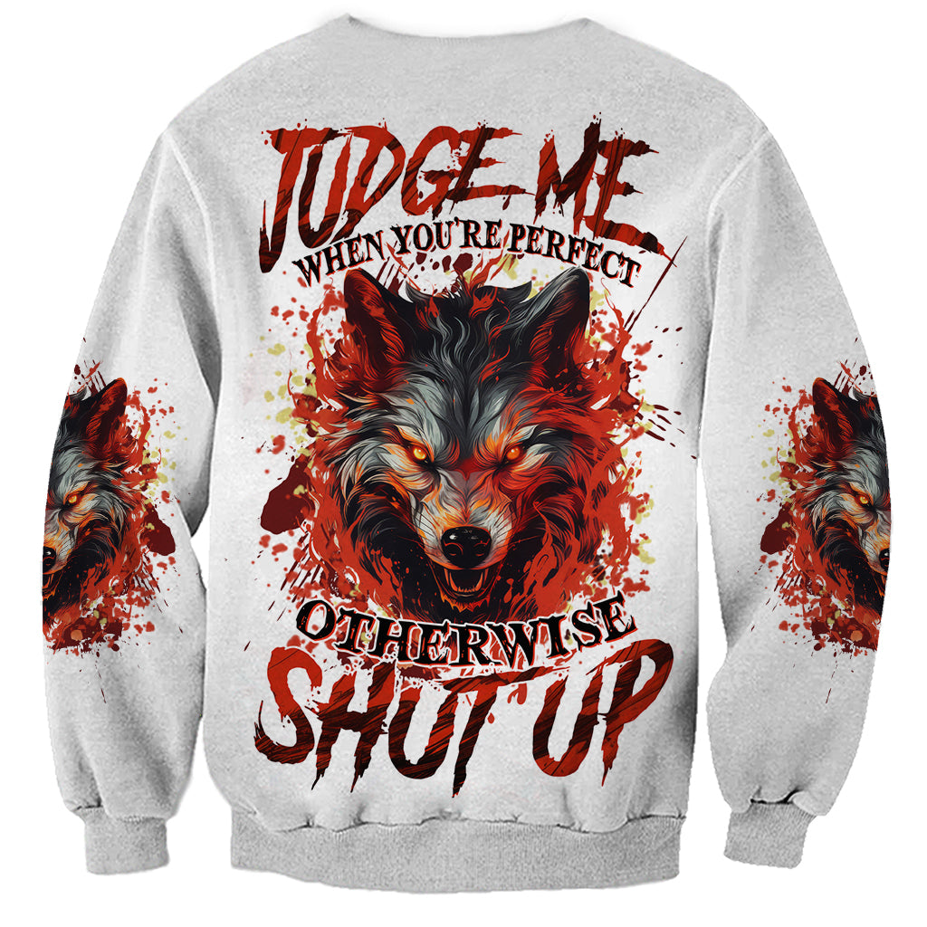 Judge Me When Wolf Sweatshirt - Wonder Print Shop