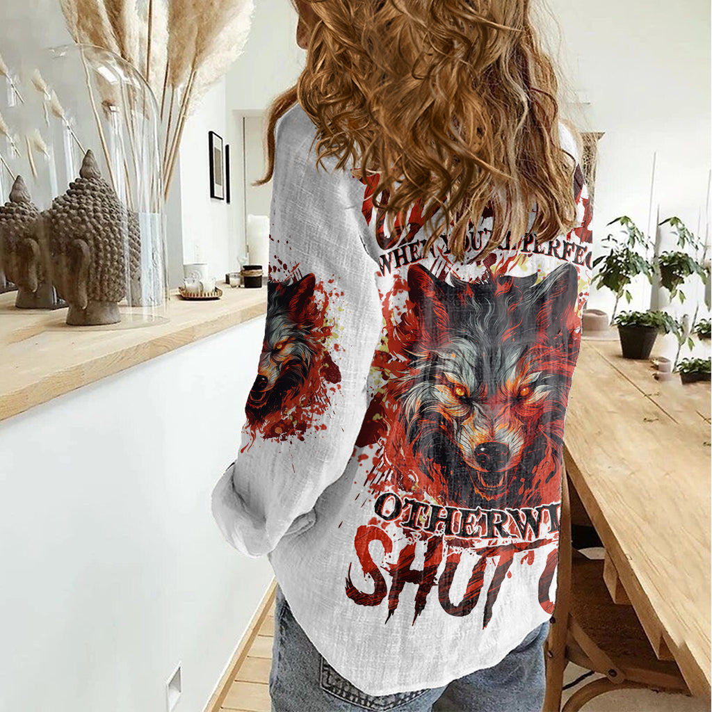 Judge Me When Wolf Women Casual Shirt - Wonder Print Shop