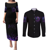 My Attitude Is Having Technical Problems Couples Matching Puletasi Dress and Long Sleeve Button Shirt - Wonder Print Shop