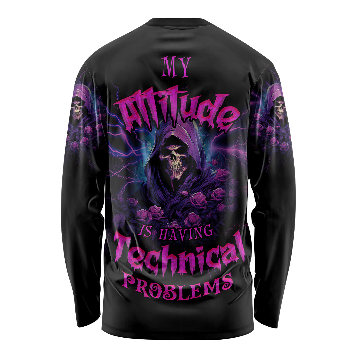 My Attitude Is Having Technical Problems Long Sleeve Shirt - Wonder Print Shop