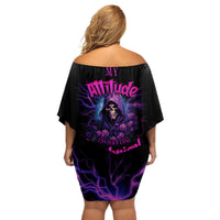 My Attitude Is Having Technical Problems Off Shoulder Short Dress - Wonder Print Shop