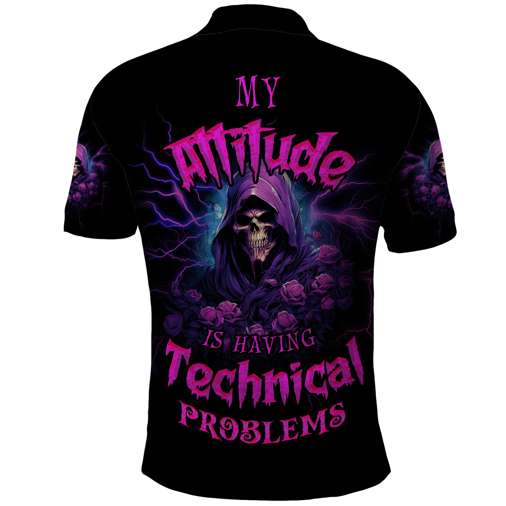 My Attitude Is Having Technical Problems Polo Shirt - Wonder Print Shop