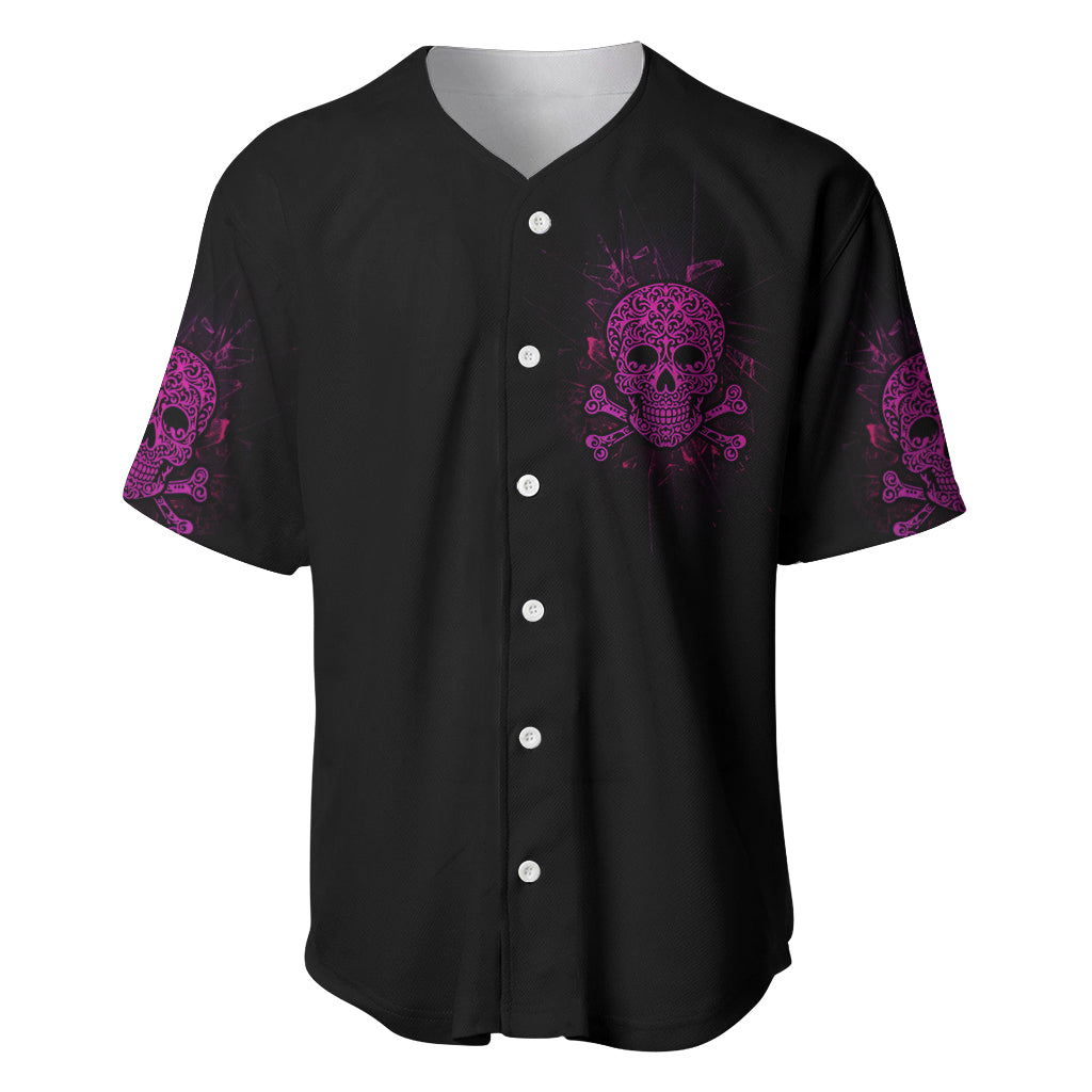 Can You See The F You Skull Rose Baseball Jersey - Wonder Print Shop