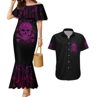 Can You See The F You Skull Rose Couples Matching Mermaid Dress and Hawaiian Shirt - Wonder Print Shop