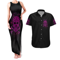 Can You See The F You Skull Rose Couples Matching Tank Maxi Dress and Hawaiian Shirt - Wonder Print Shop