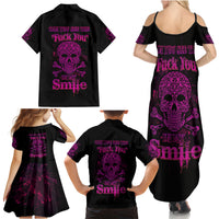 Can You See The F You Skull Rose Family Matching Summer Maxi Dress and Hawaiian Shirt - Wonder Print Shop