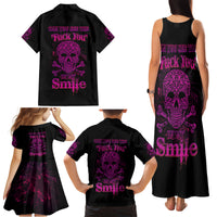 Can You See The F You Skull Rose Family Matching Tank Maxi Dress and Hawaiian Shirt - Wonder Print Shop