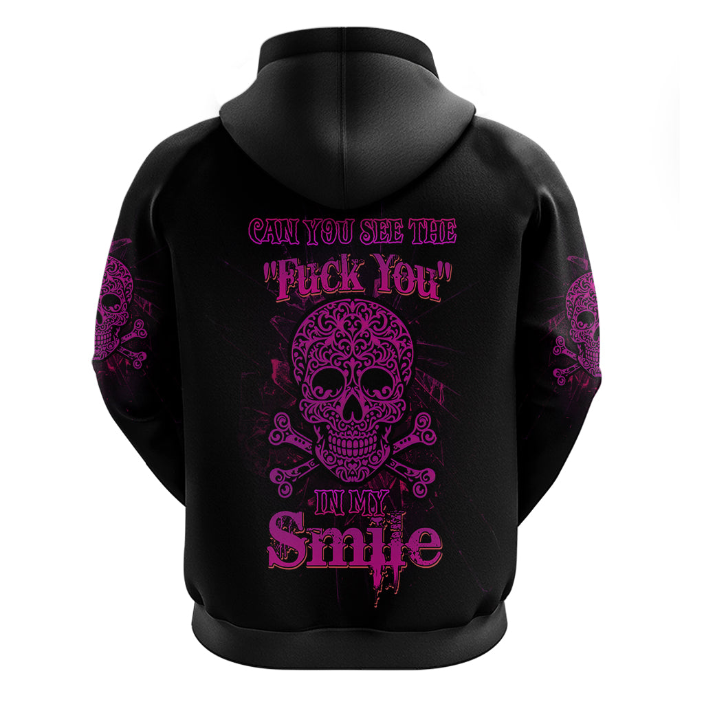 Can You See The F You Skull Rose Hoodie - Wonder Print Shop