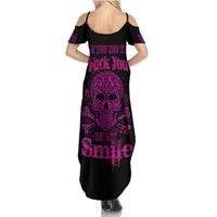 Can You See The F You Skull Rose Summer Maxi Dress - Wonder Print Shop