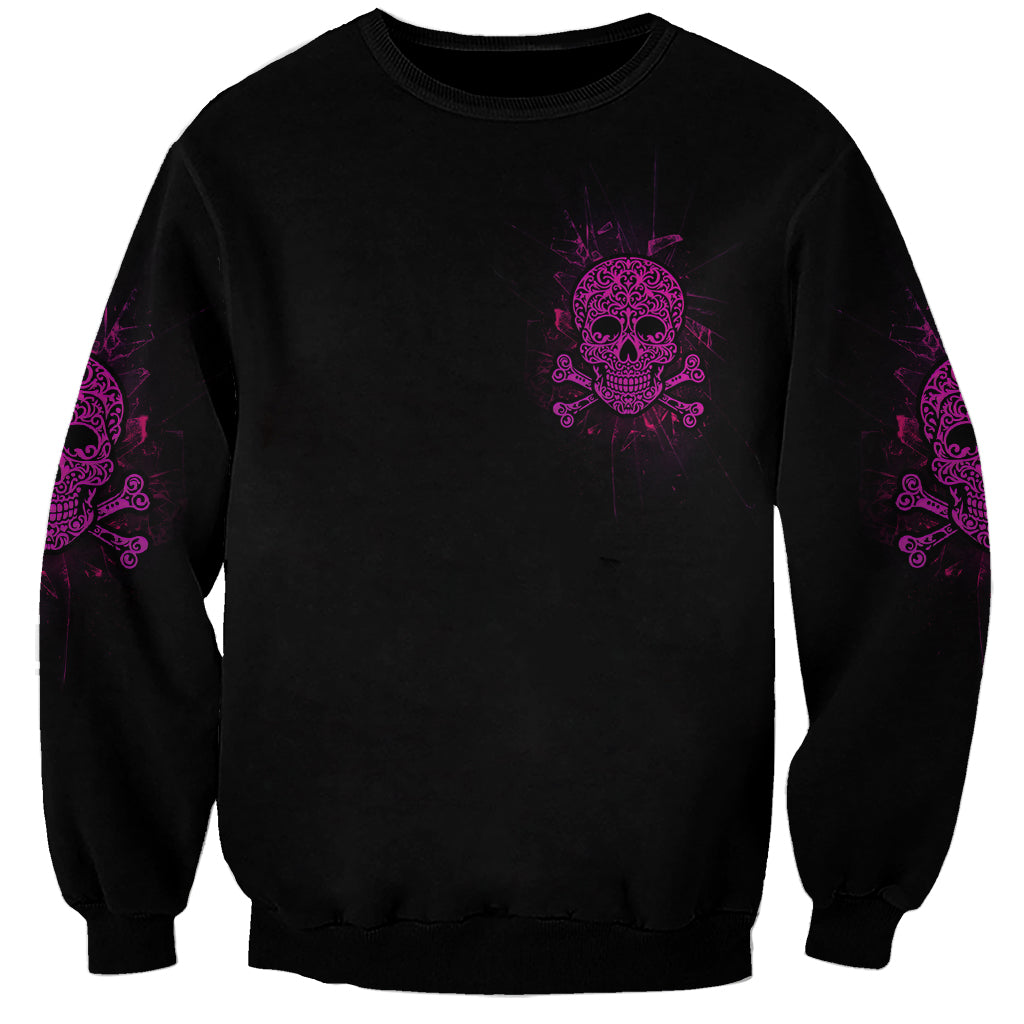 Can You See The F You Skull Rose Sweatshirt - Wonder Print Shop