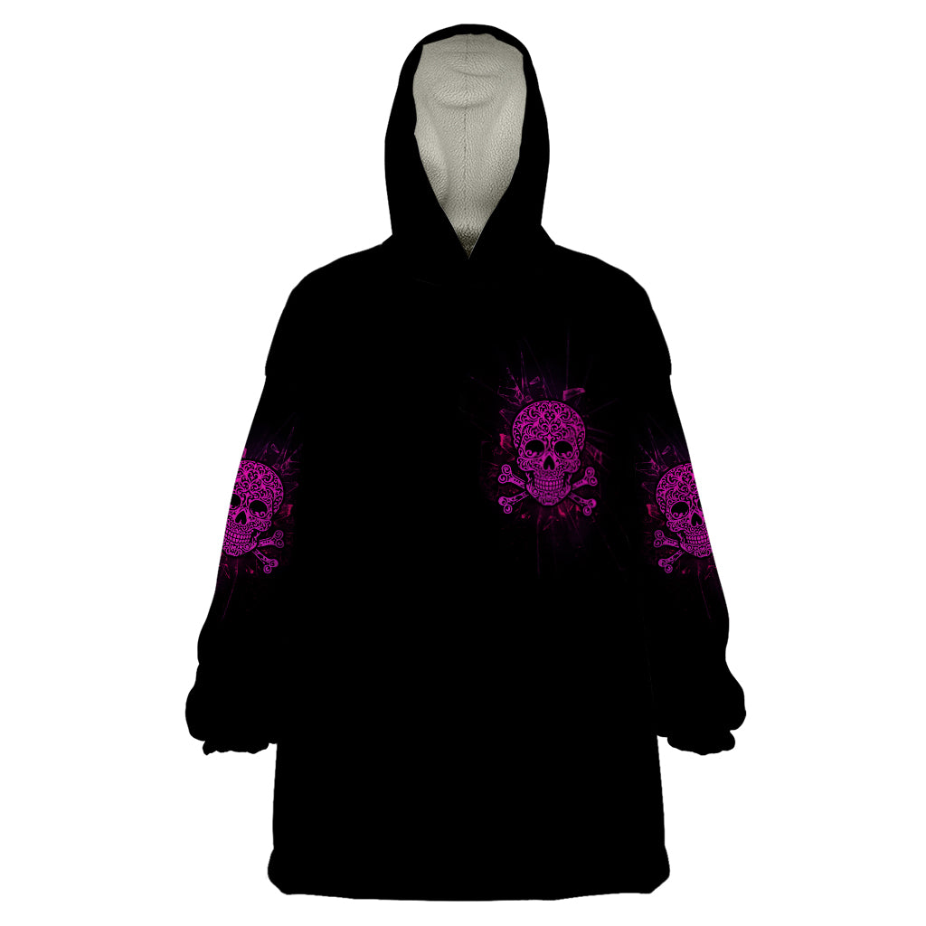 Can You See The F You Skull Rose Wearable Blanket Hoodie - Wonder Print Shop