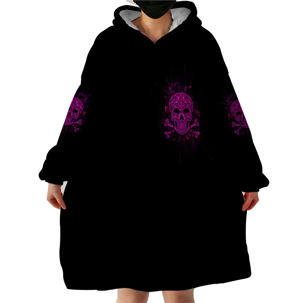 Can You See The F You Skull Rose Wearable Blanket Hoodie - Wonder Print Shop
