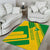 Comoros Flag Area Rug with Green and Yellow Design and National Emblem