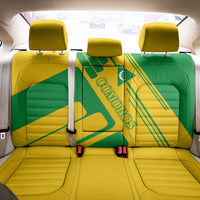 Comoros Flag Back Car Seat Cover with Green and Yellow Design and National Emblem